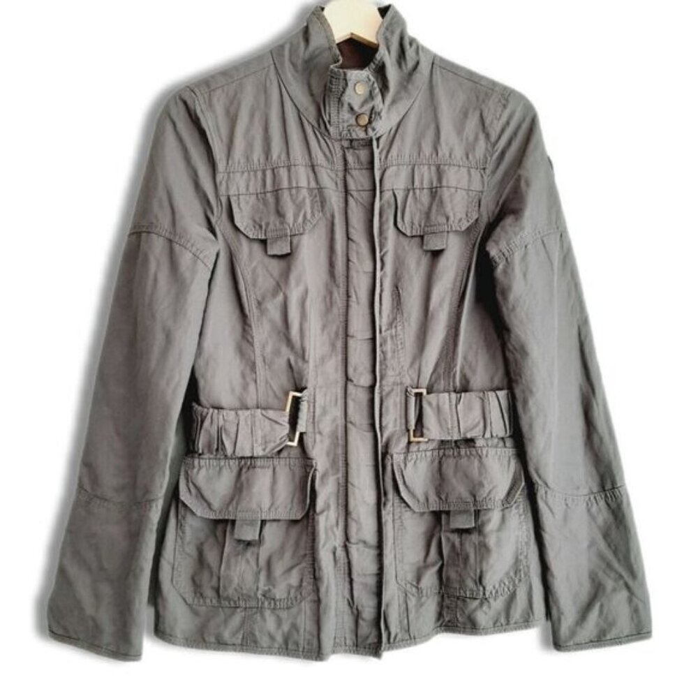 TOM TAILOR \ Neutral Utility Style Casual Jacket Taupe Gray Sz XS